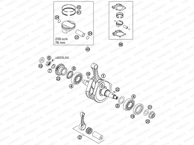 CRANKSHAFT, PISTON