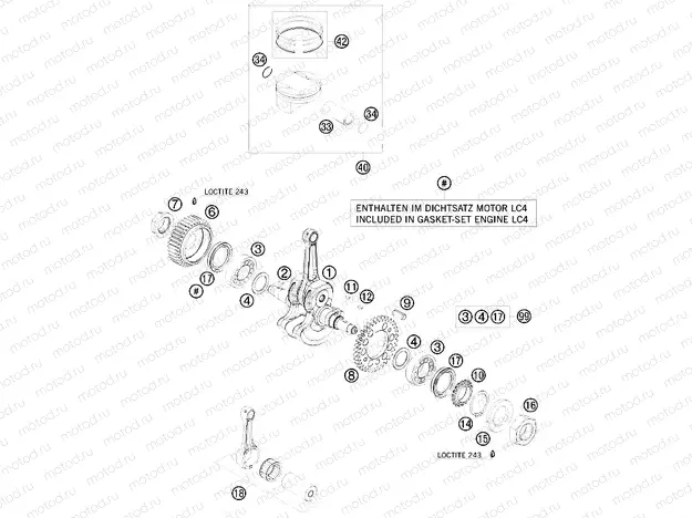CRANKSHAFT, PISTON