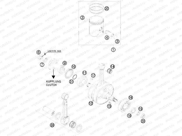 CRANKSHAFT, PISTON