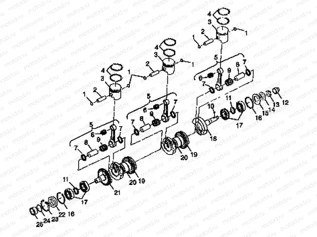 CRANKSHAFT & PISTON - B984690 (4945114511c003) | CRANKSHAFT & PISTON - B984690 (4945114511c003)