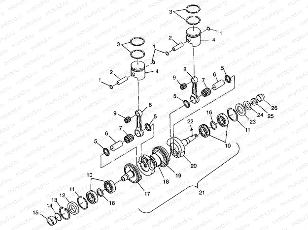 CRANKSHAFT & PISTON - I984573 (4946554655c003) | CRANKSHAFT & PISTON - I984573 (4946554655c003)