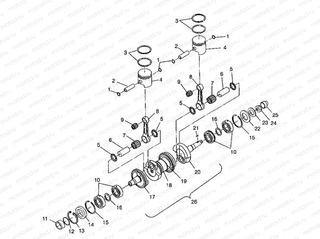 CRANKSHAFT & PISTON - I984673 (4945164516C005) | CRANKSHAFT & PISTON - I984673 (4945164516C005)