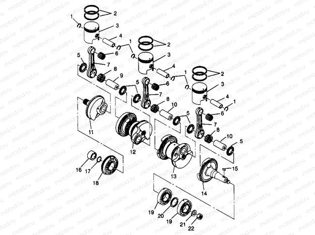CRANKSHAFT & PISTON SLT 780 B964588 and  Intl. SLT 780 I964588 (4935683568C002) | CRANKSHAFT & PISTON SLT 780 B964588 and  Intl. SLT 780 I964588 (4935683568C002)
