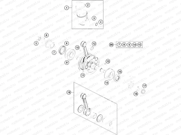 CRANKSHAFT, PISTON|Engine|30