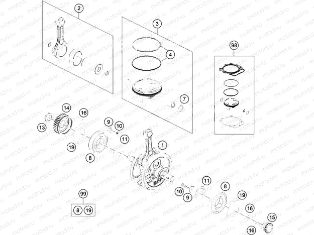 CRANKSHAFT, PISTON|Engine|30