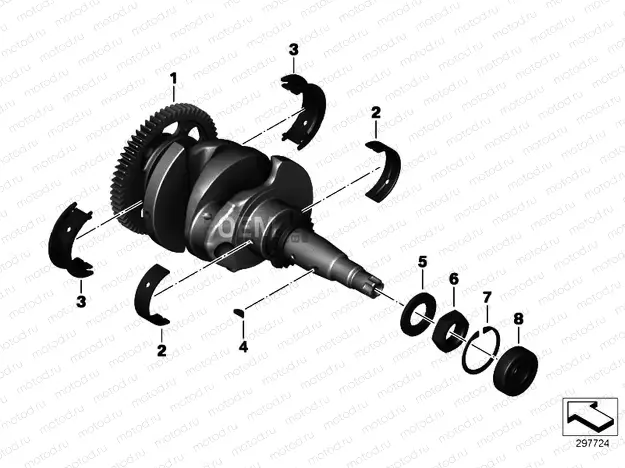 CRANKSHAFT WITH BEARING