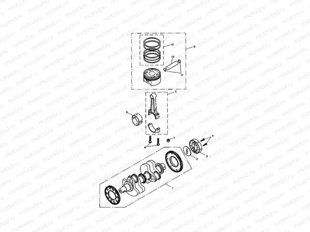 Crankshaft,Conn Rods 211132