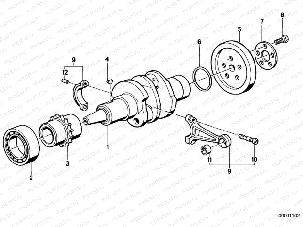 Crankshaft/Connecting rod/Mounting parts
