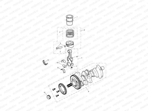 Crankshaft,ConnectingRods Piston