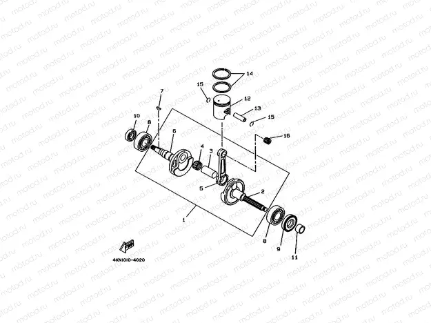 Crankshiyaft. Piston
