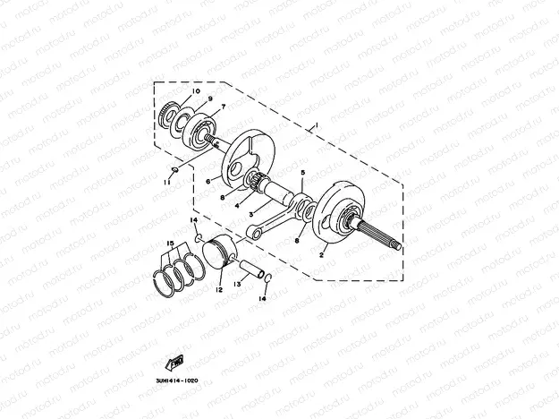 Crankshiyaft. Piston