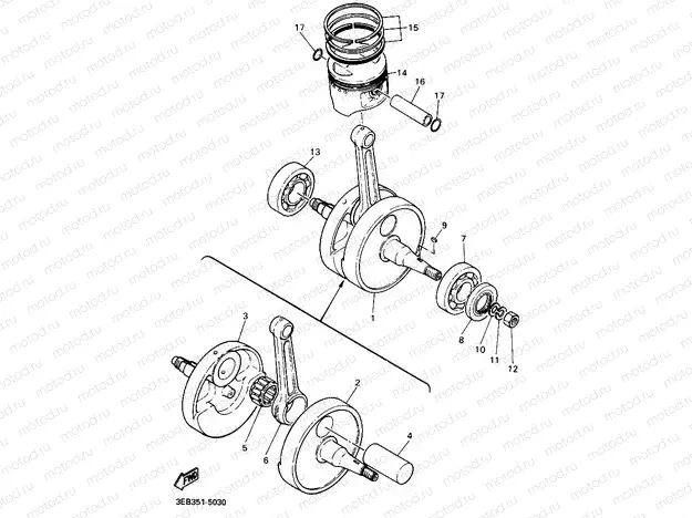 Crankshiyaft piston