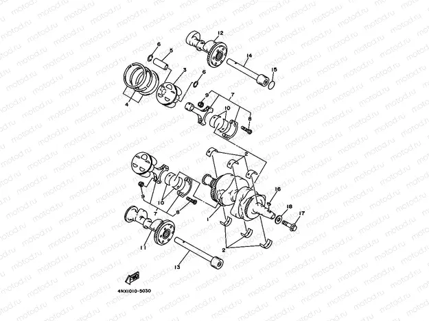 Crankshiyaft. Piston