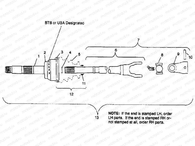 CV JOINT - BTB 6X6 400L W968740 and 6X6 400L Norwegian N968740 (4935963596B006) | CV JOINT - BTB 6X6 400L W968740 and 6X6 400L Norwegian N968740 (4935963596B006)