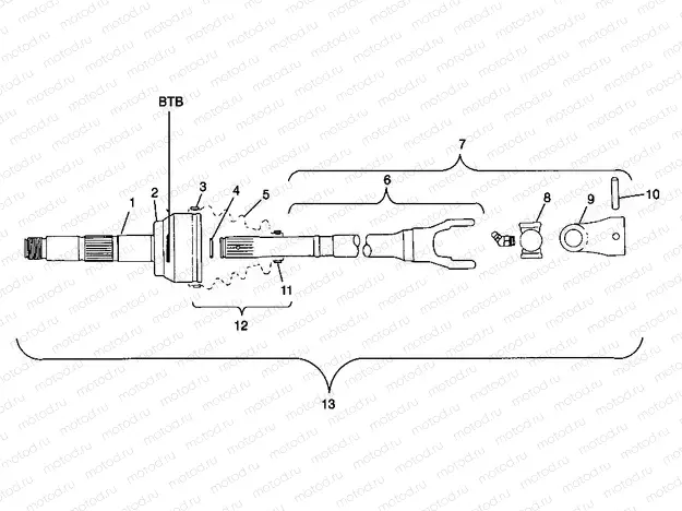CV JOINT - BTB XPLORER 300 W98CC28C (4945264526B005) | CV JOINT - BTB XPLORER 300 W98CC28C (4945264526B005)