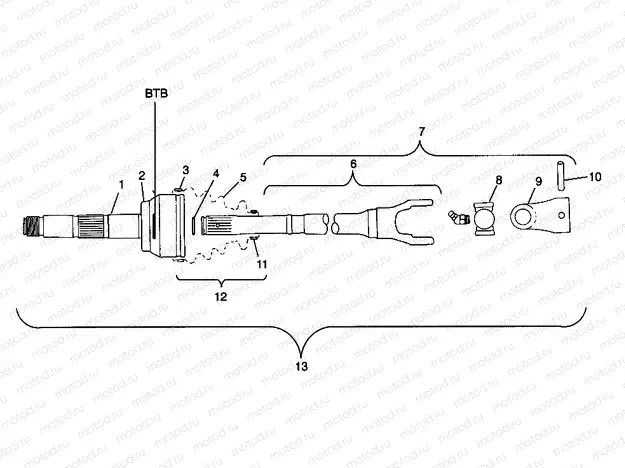 CV JOINT - BTB XPLORER 400L W98CC38C (4945414541B005) | CV JOINT - BTB XPLORER 400L W98CC38C (4945414541B005)