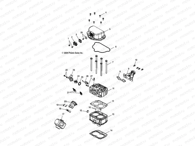 CYLINDER and CYLINDER HEAD - A05MH68AP (4999609960D09) | CYLINDER and CYLINDER HEAD - A05MH68AP (4999609960D09)