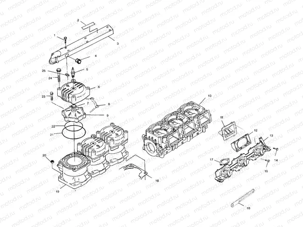 CYLINDER and MANIFOLD - W025099D/W025099I (4971417141C02) | CYLINDER and MANIFOLD - W025099D/W025099I (4971417141C02)