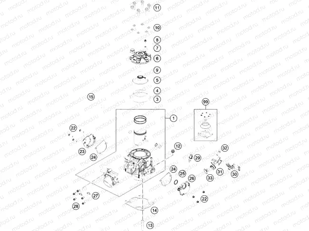 CYLINDER, CYLINDER HEAD|Engine|30