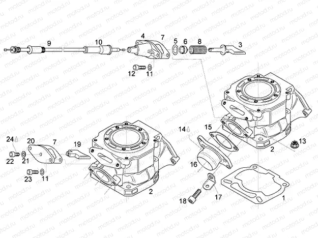Cylinder - Exhaust valve
