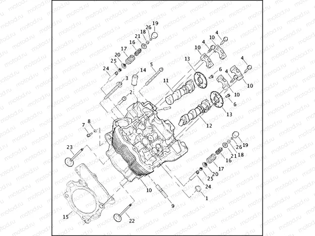 CYLINDER HEAD, CAMSHAFTS & VALVES (1 OF 2)