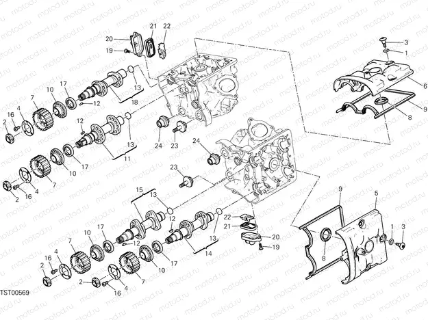 CYLINDER HEAD : TIMING SYSTEM [MOD:HYM 939]