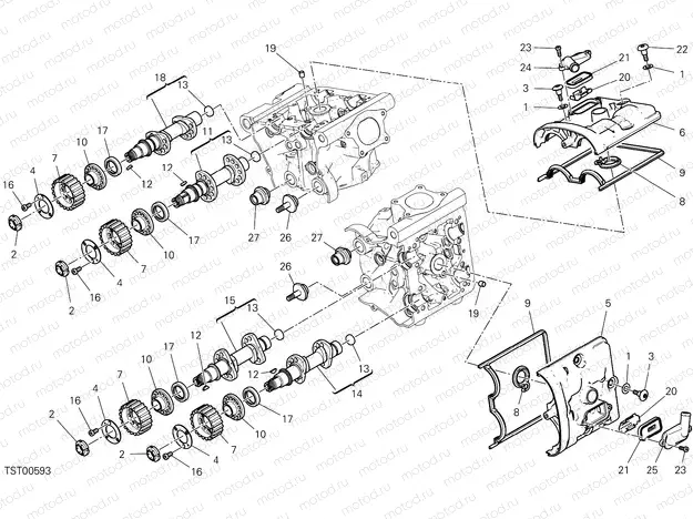 CYLINDER HEAD : TIMING SYSTEM [MOD:SS 939]