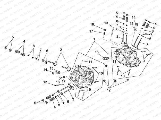 Cylinder head - valves