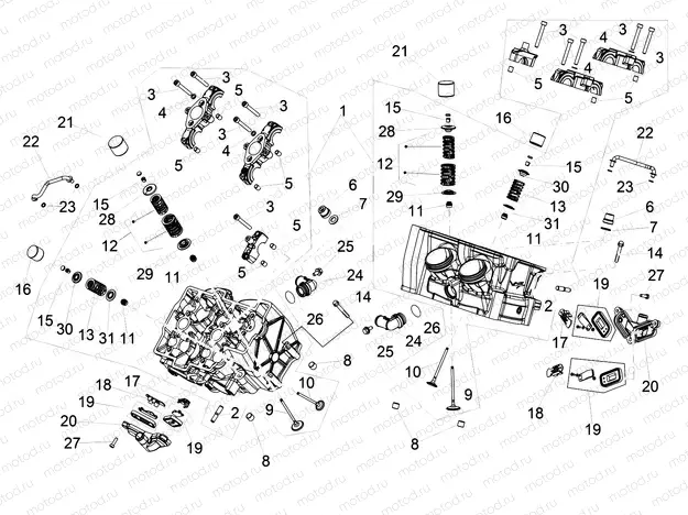 Cylinder head - valves