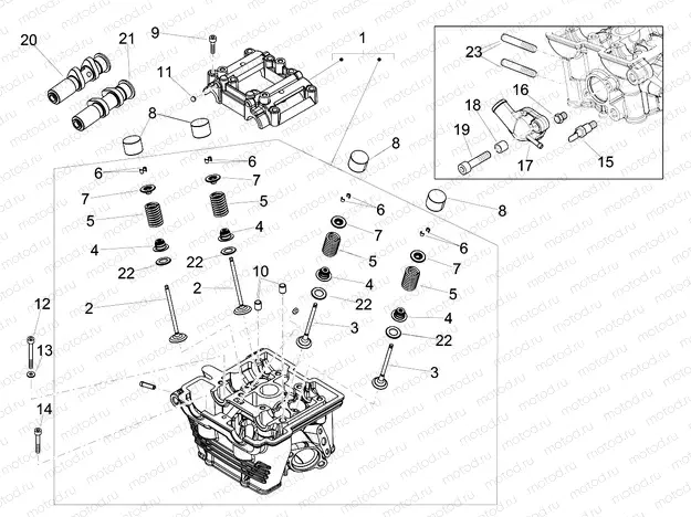 Cylinder head - valves