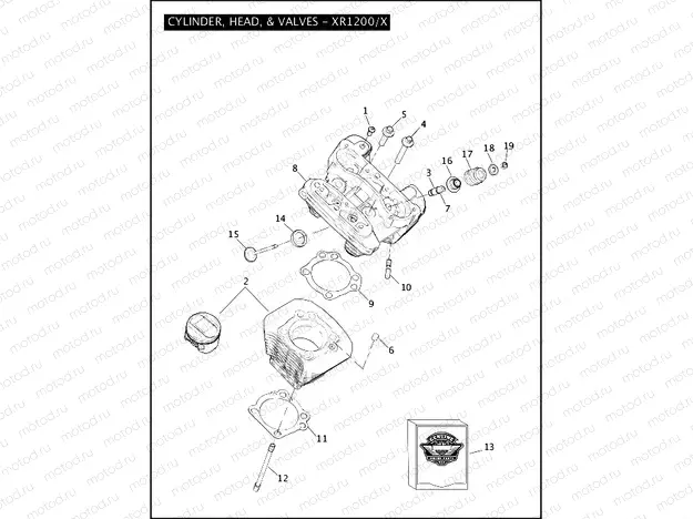 CYLINDER, HEAD, & VALVES - XR1200/X