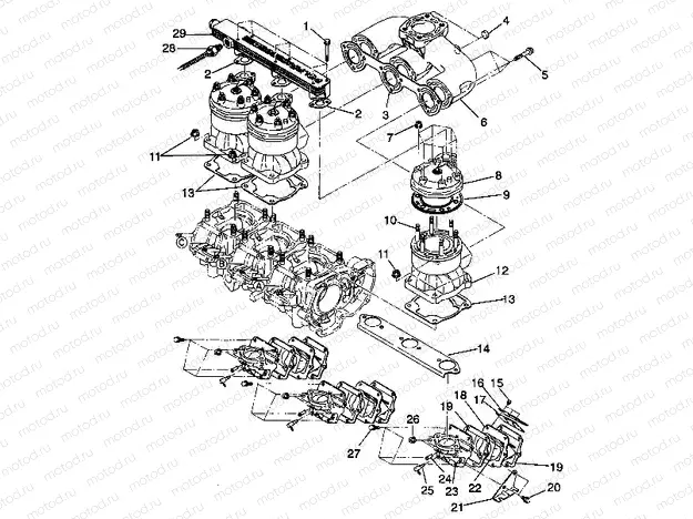 CYLINDER & MANIFOLD SL 650 / B934058 (4924732473022A) | CYLINDER & MANIFOLD SL 650 / B934058 (4924732473022A)