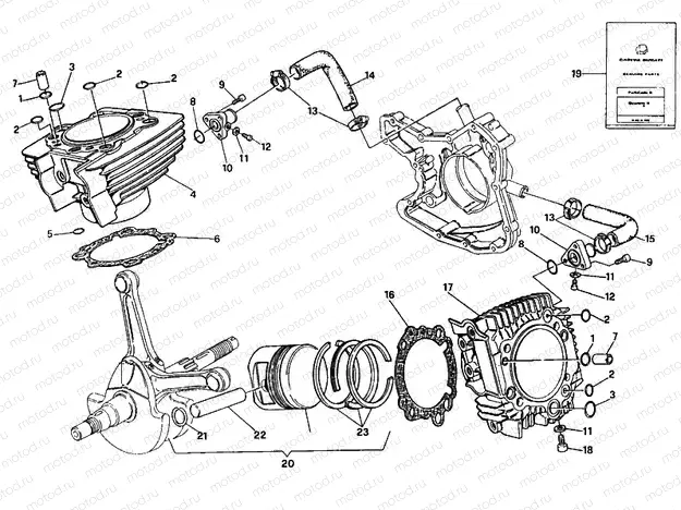 CYLINDER - PISTON » ENGINE CASE