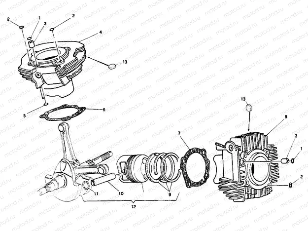 CYLINDER - PISTON » ENGINE CASE