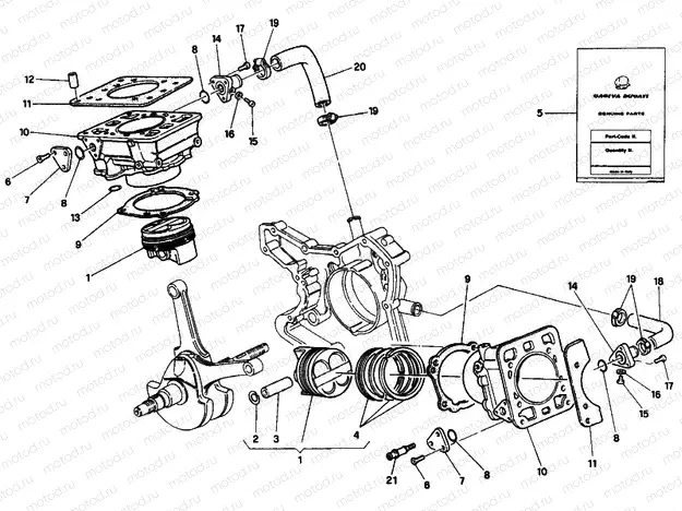 CYLINDER - PISTON » ENGINE CASE