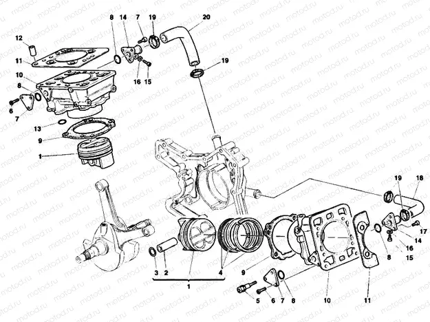 CYLINDER - PISTON » ENGINE CASE