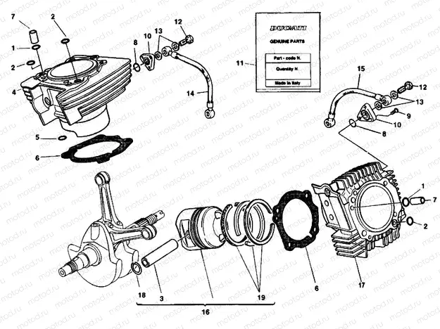 CYLINDER - PISTON » ENGINE CASE