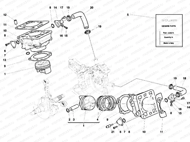 CYLINDER - PISTON » ENGINE CASE