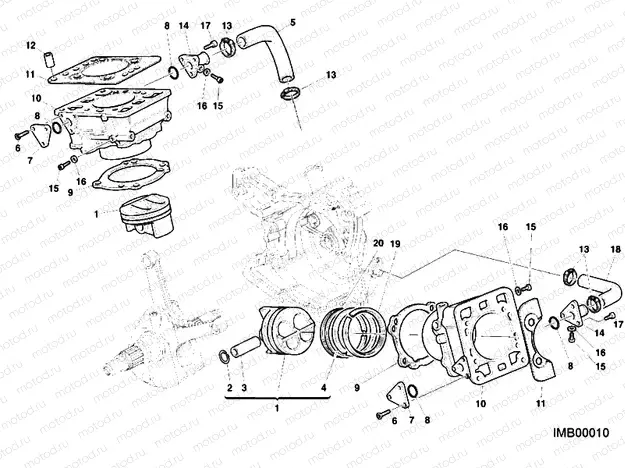 CYLINDER - PISTON » ENGINE CASE