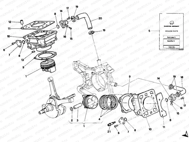 CYLINDER - PISTON » ENGINE CASE