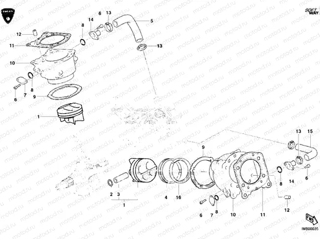 CYLINDER - PISTON » ENGINE CASE