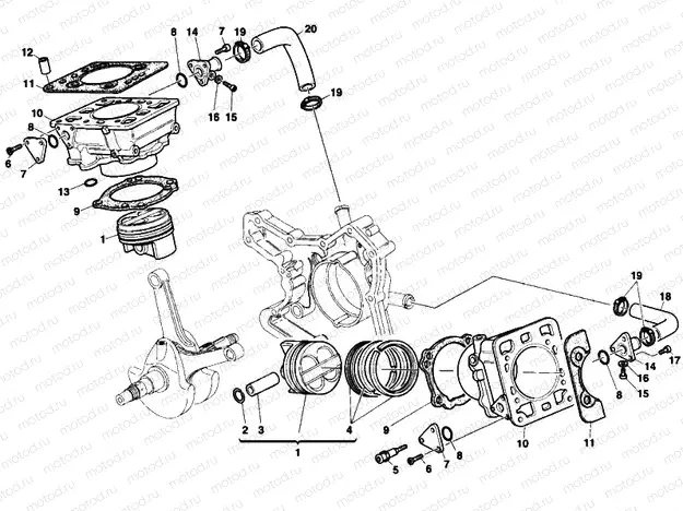 CYLINDER - PISTON » ENGINE CASE