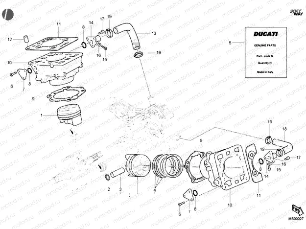 CYLINDER - PISTON » ENGINE CASE