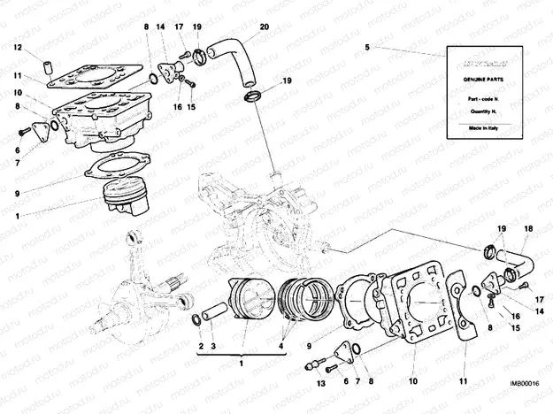 CYLINDER - PISTON » ENGINE CASE