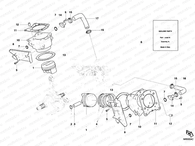 CYLINDER - PISTON » ENGINE CASE