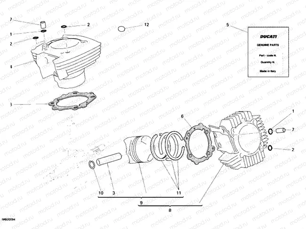 CYLINDER - PISTON » ENGINE CASE