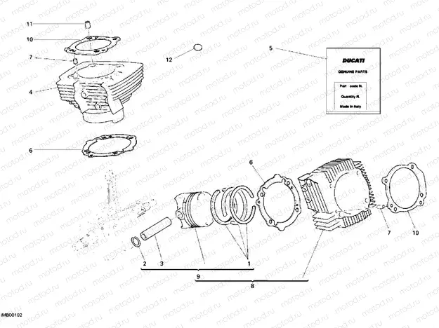 CYLINDER - PISTON » ENGINE CASE