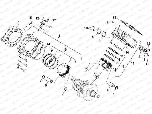Cylinder with piston