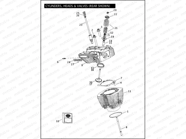 CYLINDERS, HEADS & VALVES 110â¢ - NON JAPAN