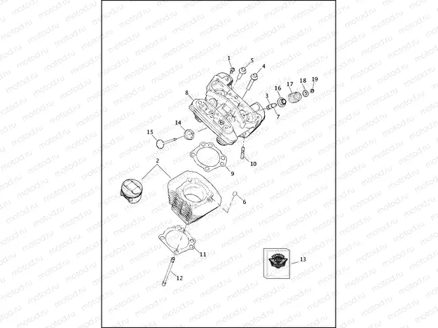 CYLINDERS, HEADS & VALVES - XR1200X